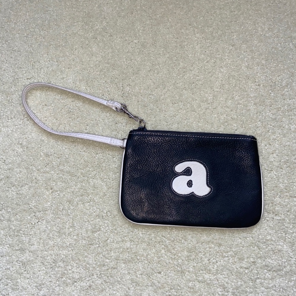Wilson Leather "A" Initial Wristlet